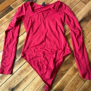 Red bodysuit long sleeve